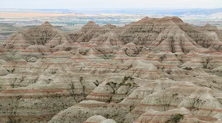 A view of Badlands National Park in South Dakota