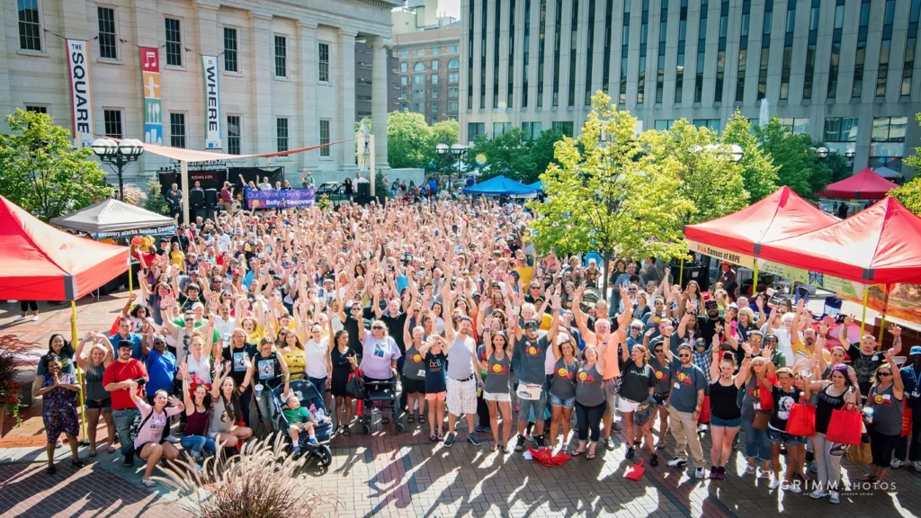 a large group of people at an event